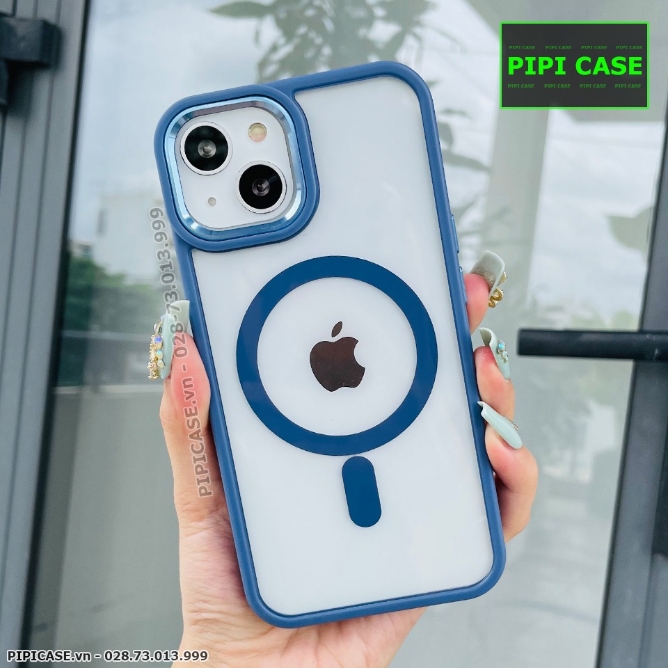 Ốp Lưng iPhone 14 - Delvin - Xanh Dương