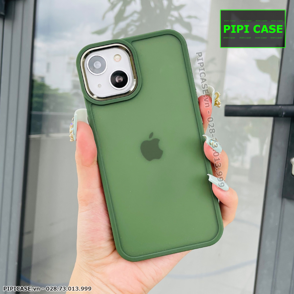 Ốp Lưng iPhone 14 - Gina - Xanh Rêu