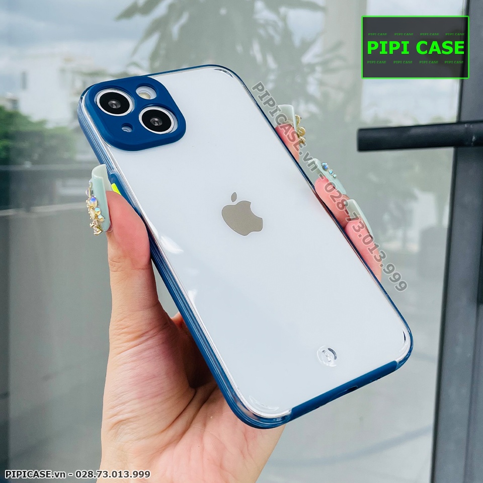 Ốp Lưng iPhone 14 - MiMin - Xanh Dương