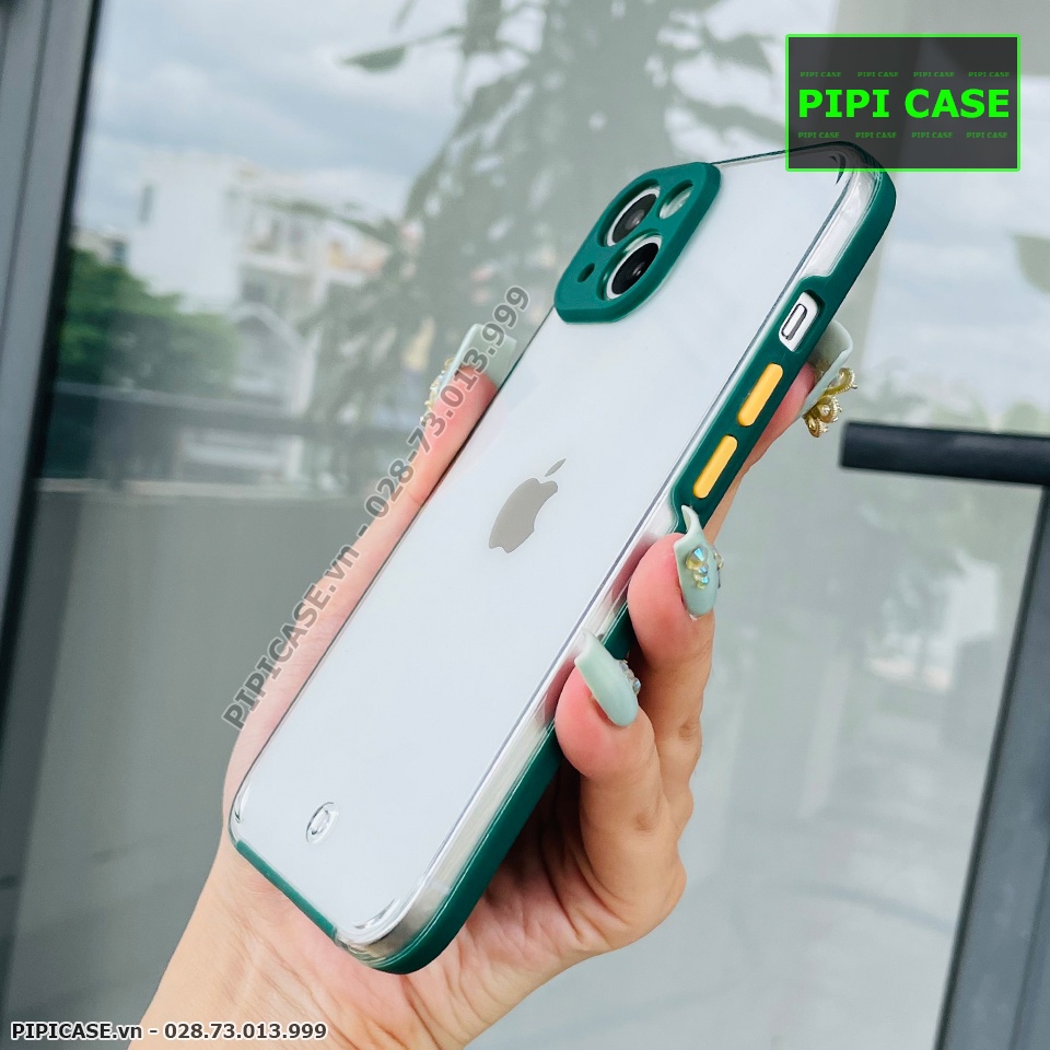 Ốp Lưng iPhone 14 - MiMin - Xanh Rêu