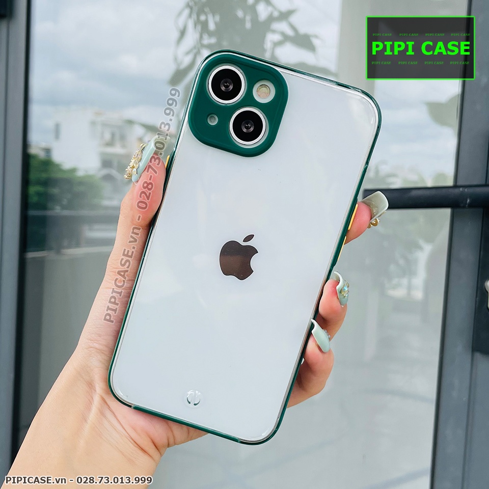 Ốp Lưng iPhone 14 - MiMin - Xanh Rêu