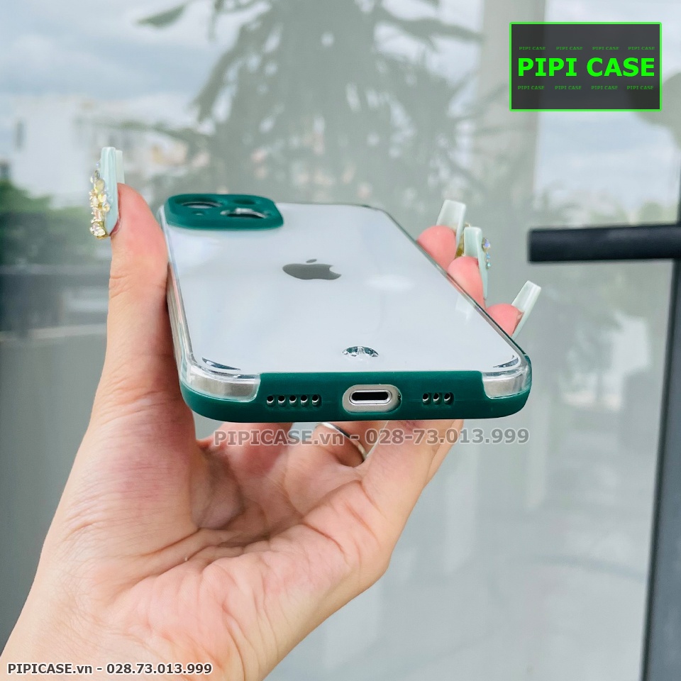 Ốp Lưng iPhone 14 - MiMin - Xanh Rêu