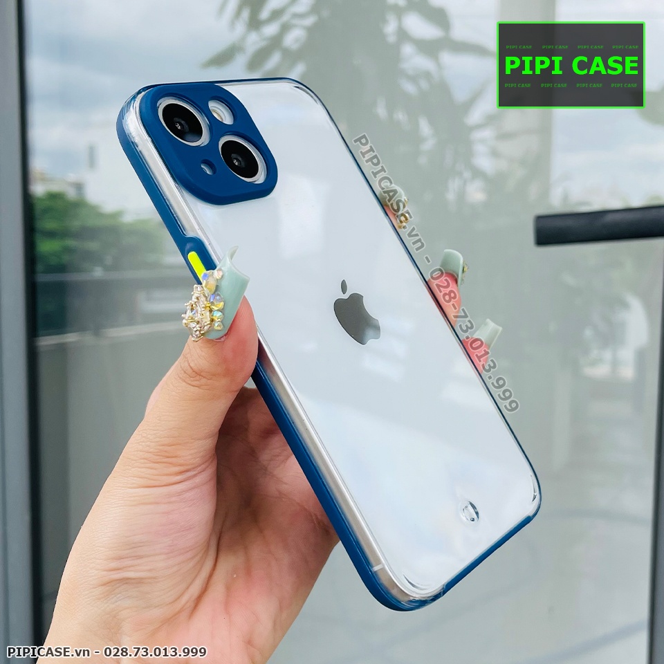 Ốp Lưng iPhone 14 - MiMin - Xanh Dương