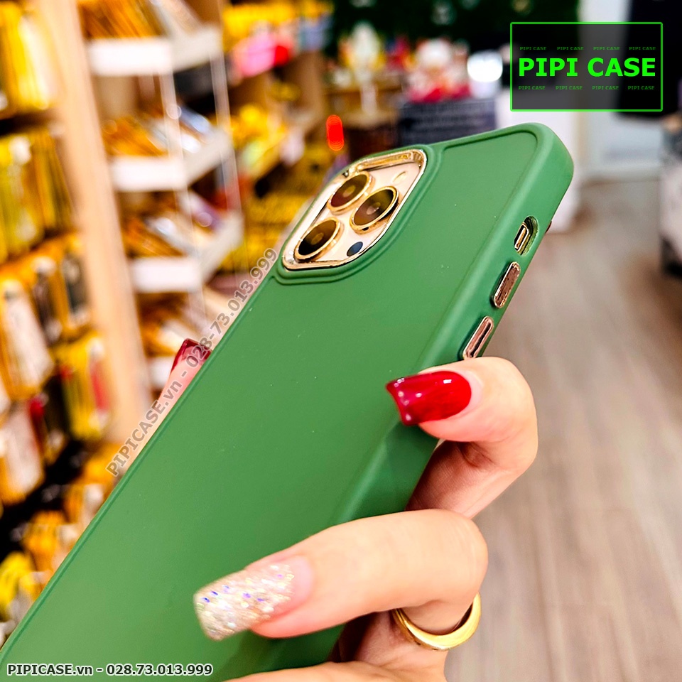 Ốp Lưng iPhone 13 Pro Max - May - Xanh Rêu