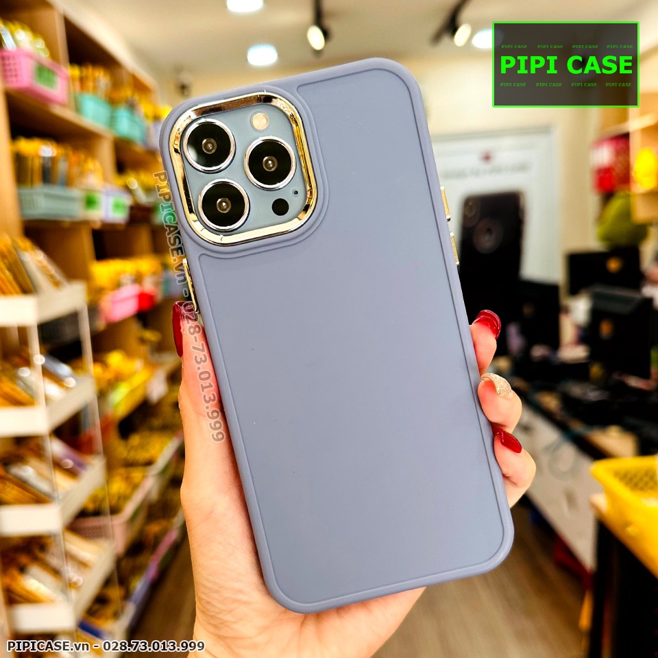 Ốp Lưng iPhone 13 Pro Max - May - Xám Xanh