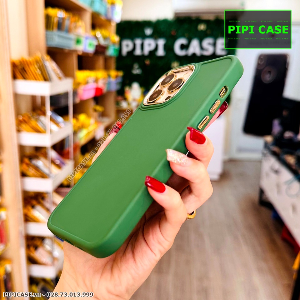 Ốp Lưng iPhone 13 Pro Max - May - Xanh Rêu