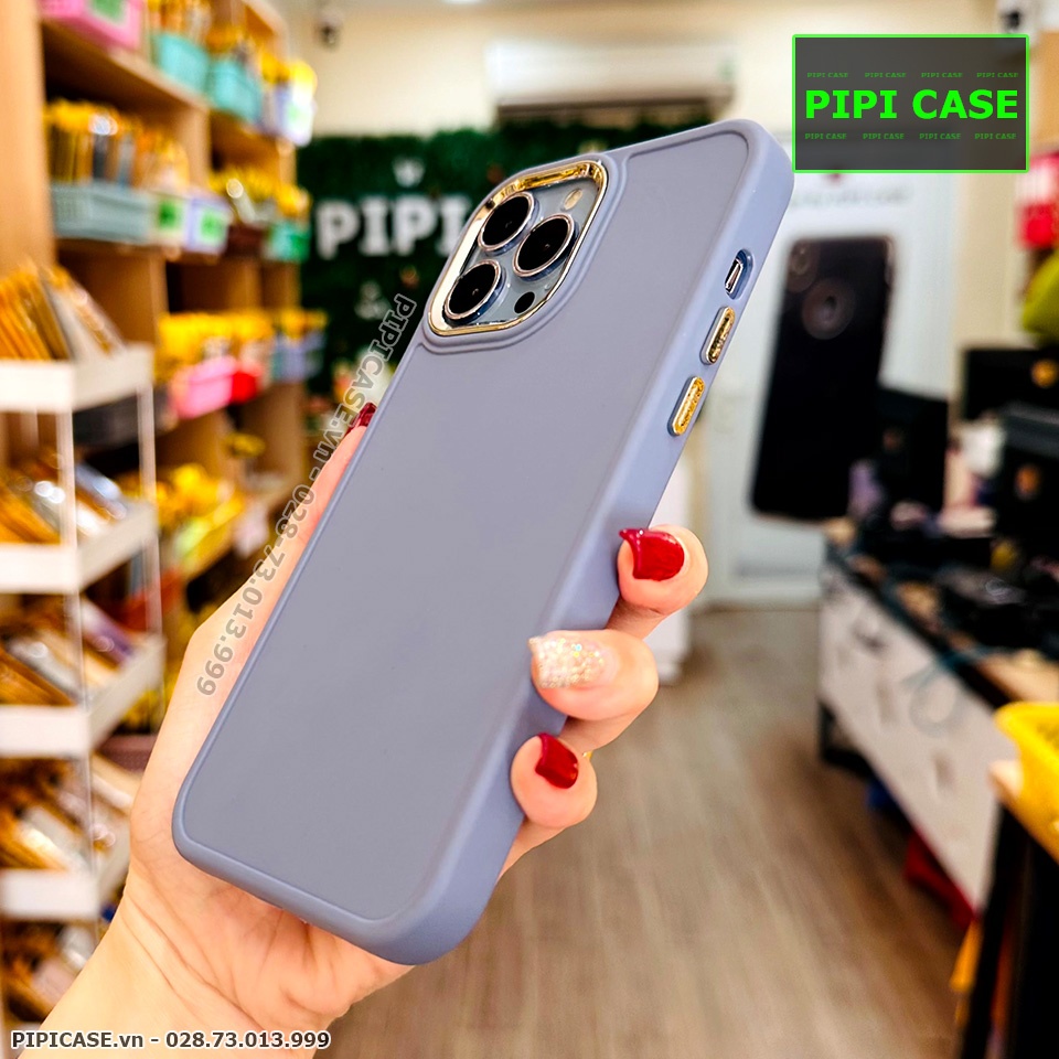 Ốp Lưng iPhone 13 Pro Max - May - Xám Xanh