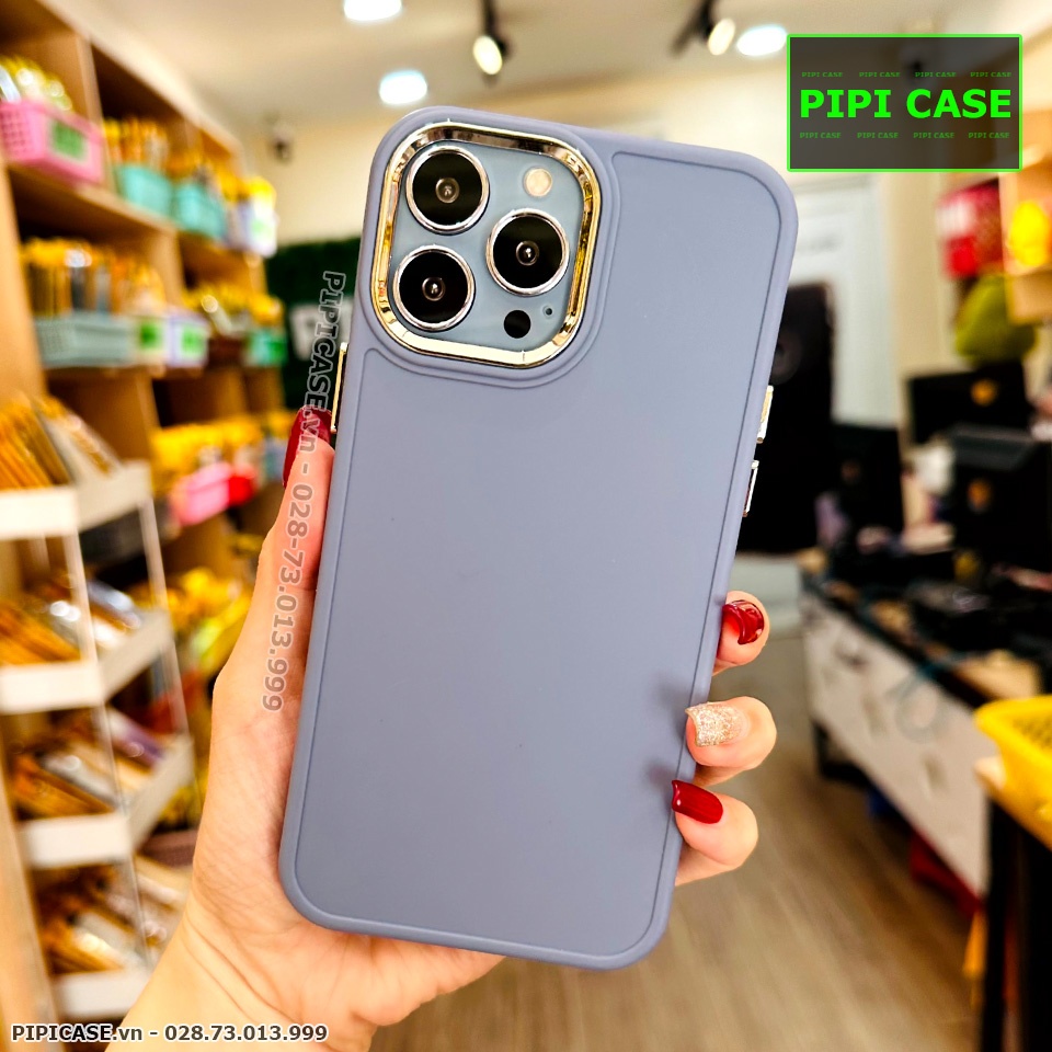 Ốp Lưng iPhone 13 Pro Max - May - Xám Xanh