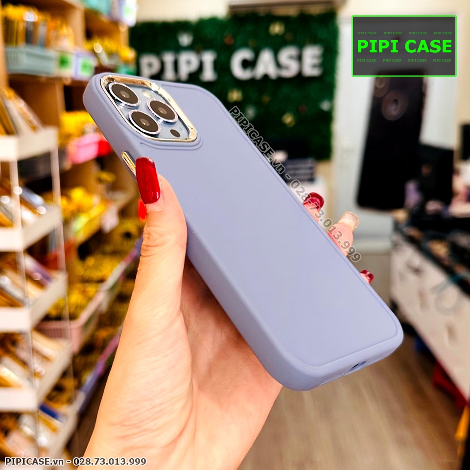 Ốp Lưng iPhone 13 Pro Max - May - Xám Xanh