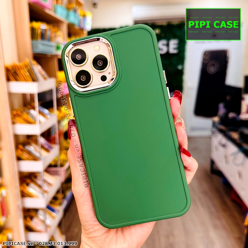 Ốp Lưng iPhone 13 Pro Max - May - Xanh Rêu