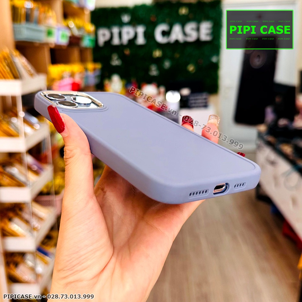 Ốp Lưng iPhone 13 Pro Max - May - Xám Xanh