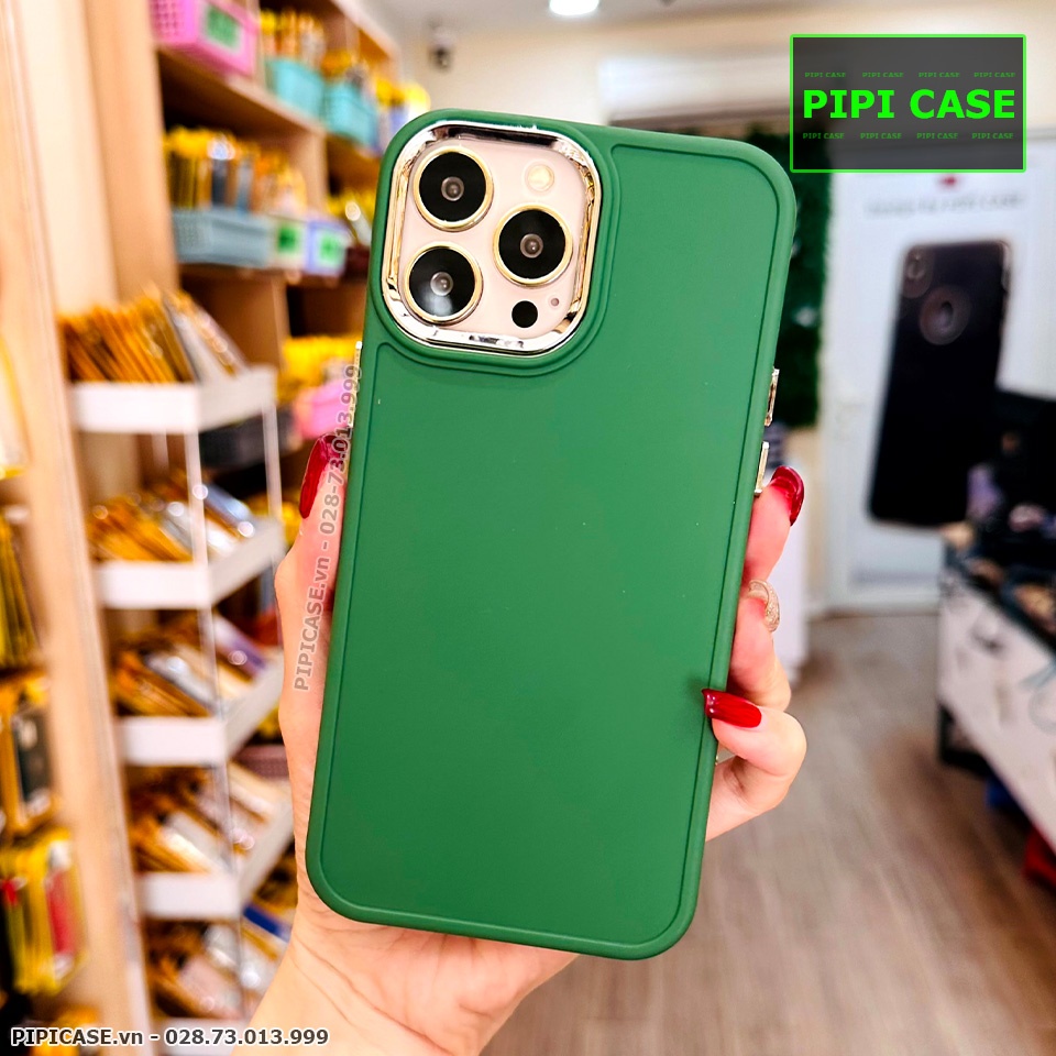 Ốp Lưng iPhone 13 Pro Max - May - Xanh Rêu