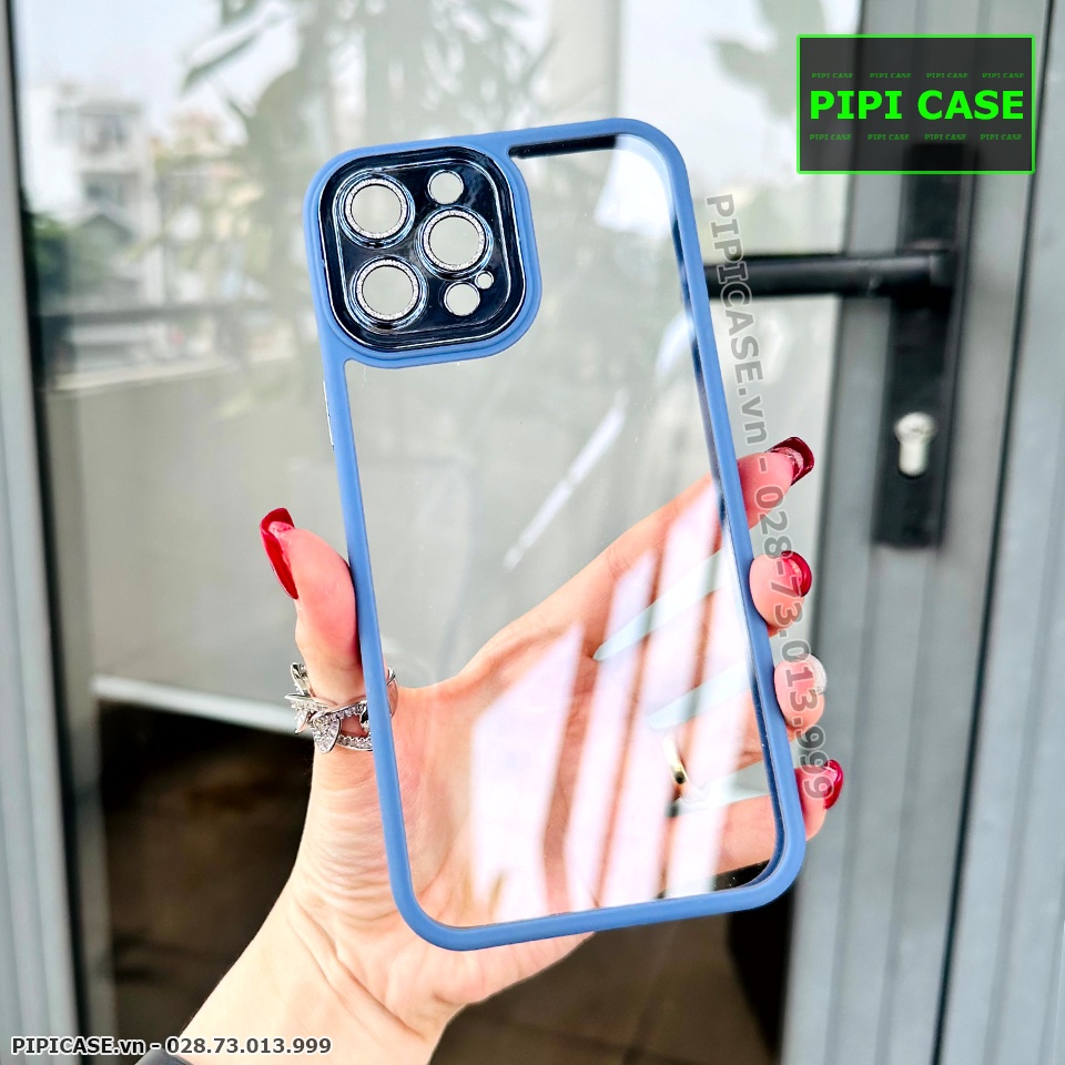 Ốp Lưng iPhone 12 Pro Max - Photo - Xanh Nhạt