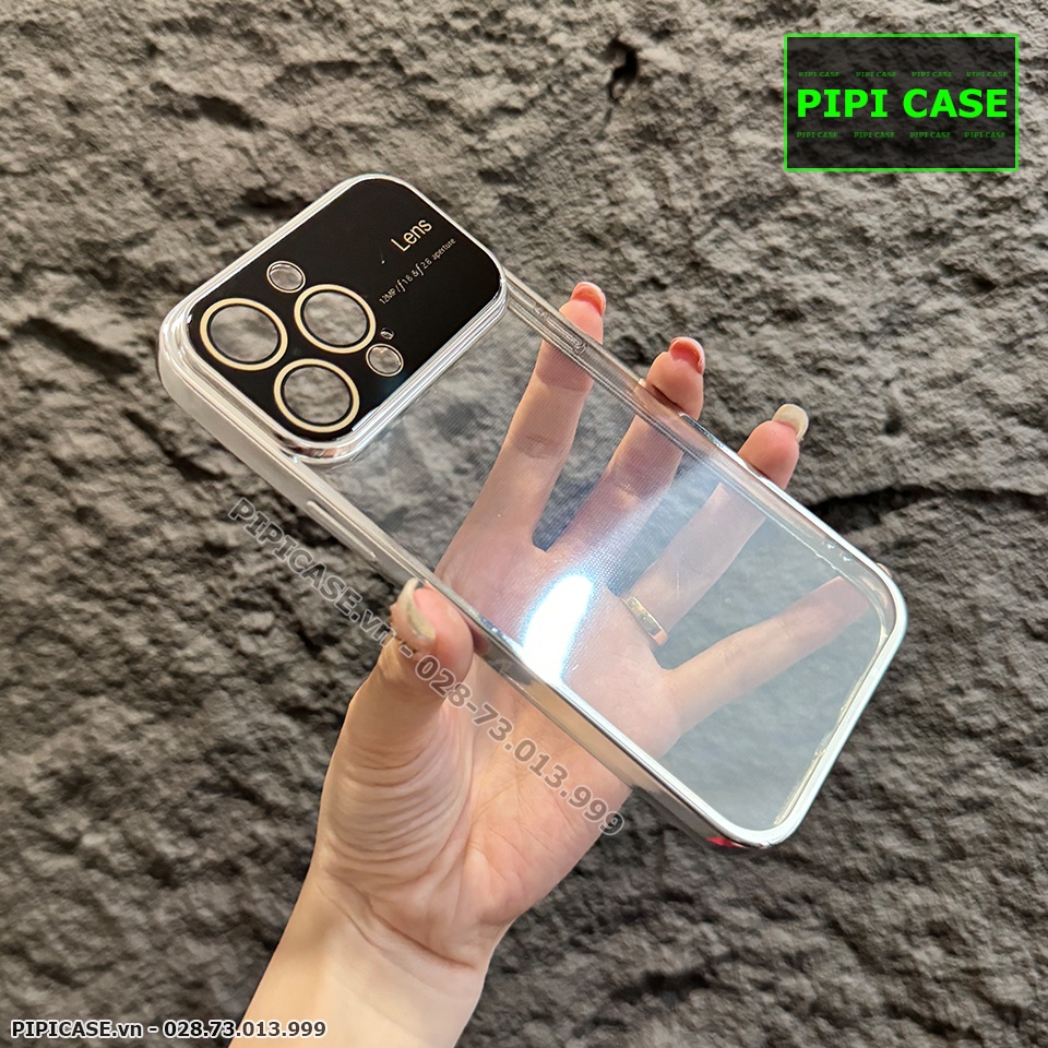 Ốp Lưng iPhone 14 Pro Max - Simple Lens - Bạc