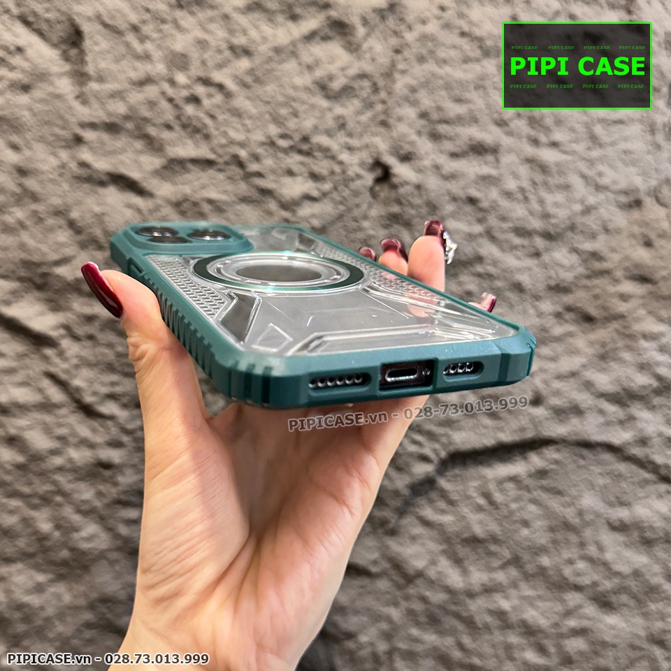 Ốp Lưng iPhone 13 Pro Max - Pom - Xanh Rêu