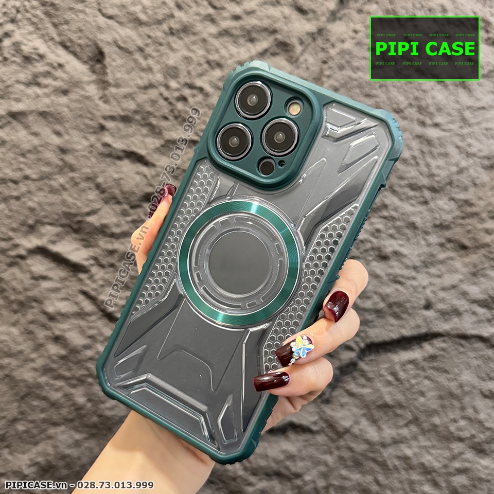 Ốp Lưng iPhone 13 Pro Max - Pom - Xanh Rêu