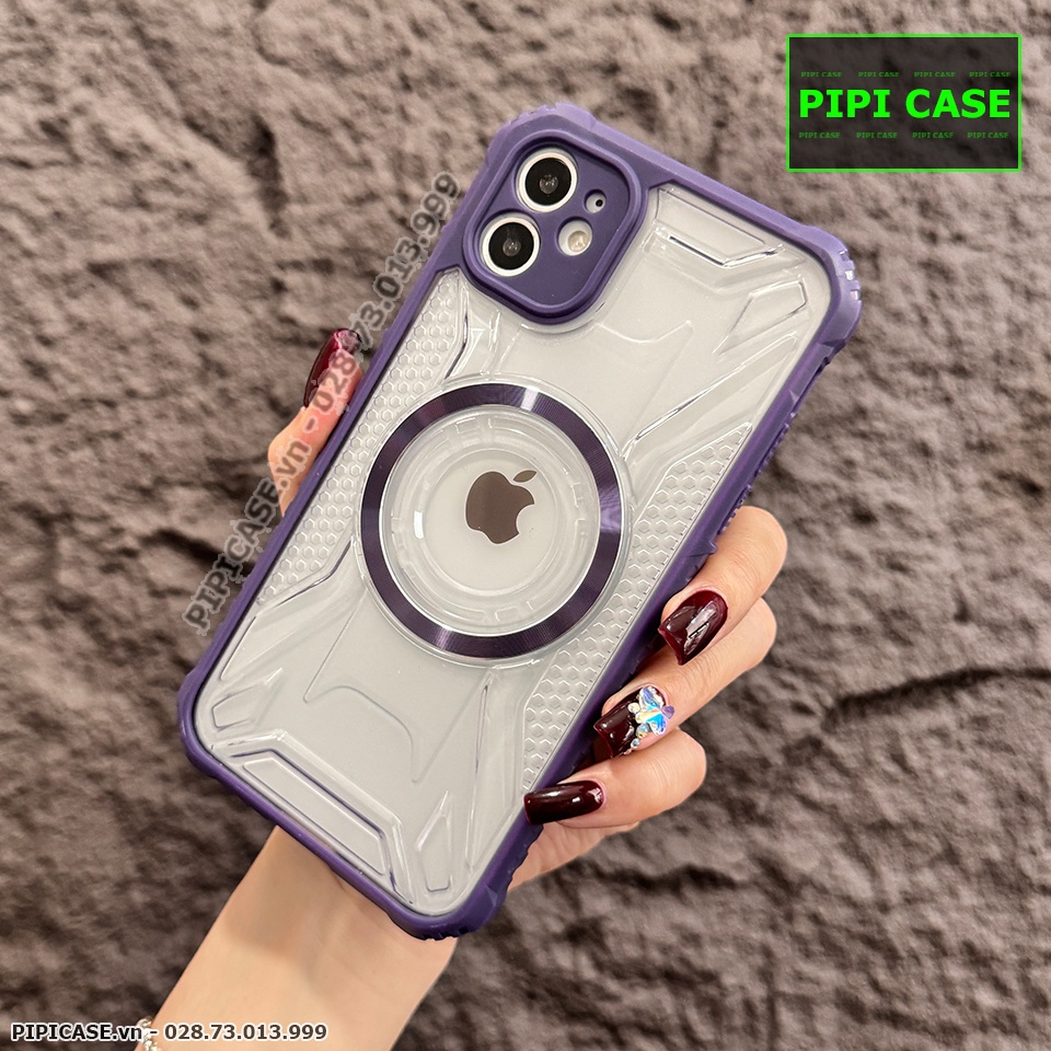 Ốp Lưng iPhone 12 - Pom - Tím