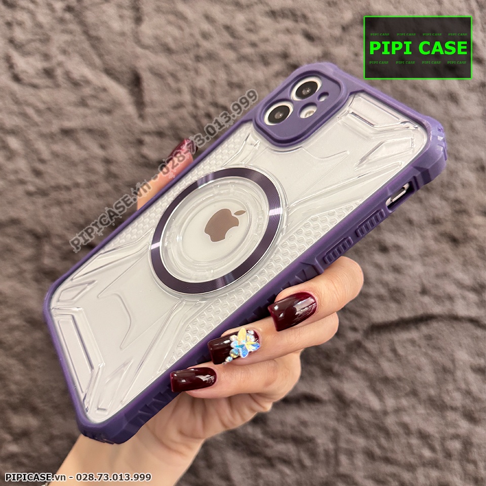 Ốp Lưng iPhone 12 - Pom - Tím