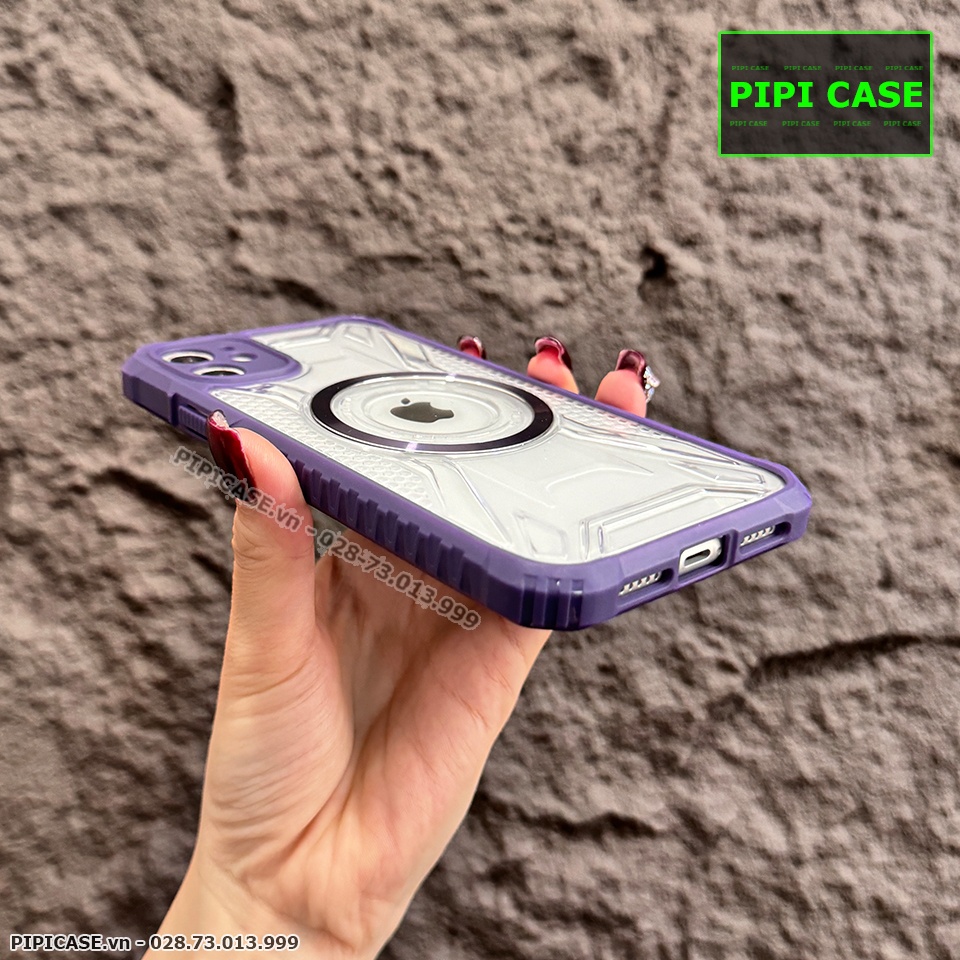 Ốp Lưng iPhone 12 - Pom - Tím