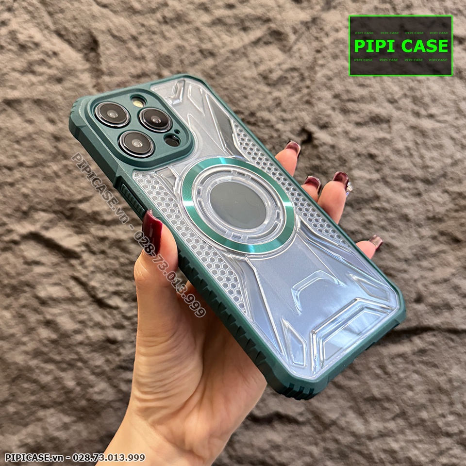 Ốp Lưng iPhone 13 Pro Max - Pom - Xanh Rêu
