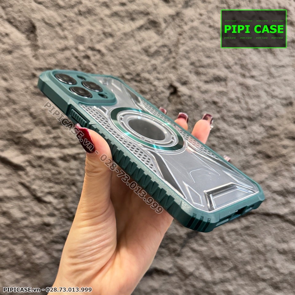 Ốp Lưng iPhone 13 Pro Max - Pom - Xanh Rêu