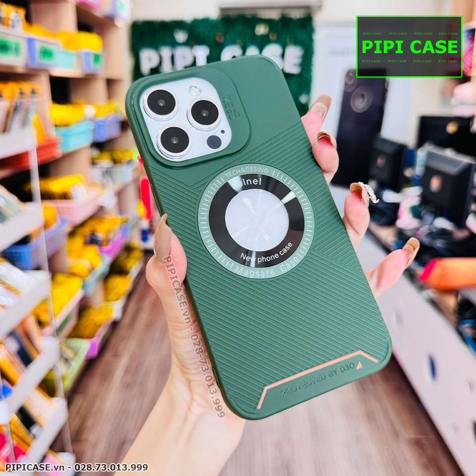 Ốp Lưng iPhone 13 Pro Max - Funny - Xanh Rêu