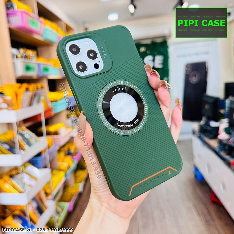 Ốp Lưng iPhone 12 Pro Max - Funny - Xanh Rêu