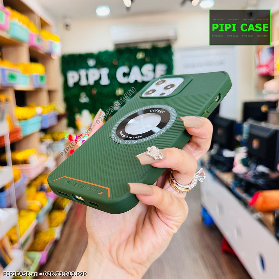 Ốp Lưng iPhone 12 Pro Max - Funny - Xanh Rêu
