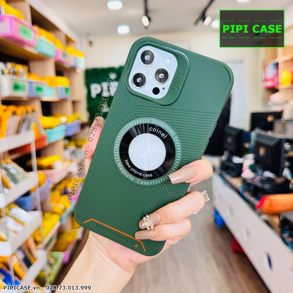 Ốp Lưng iPhone 12 Pro Max - Funny - Xanh Rêu