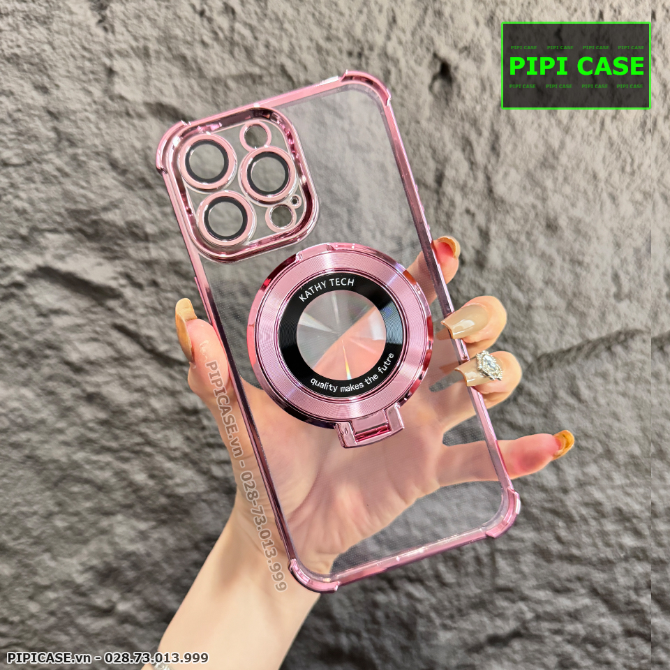 Ốp Lưng iPhone 12 Pro Max - Ven - Hồng