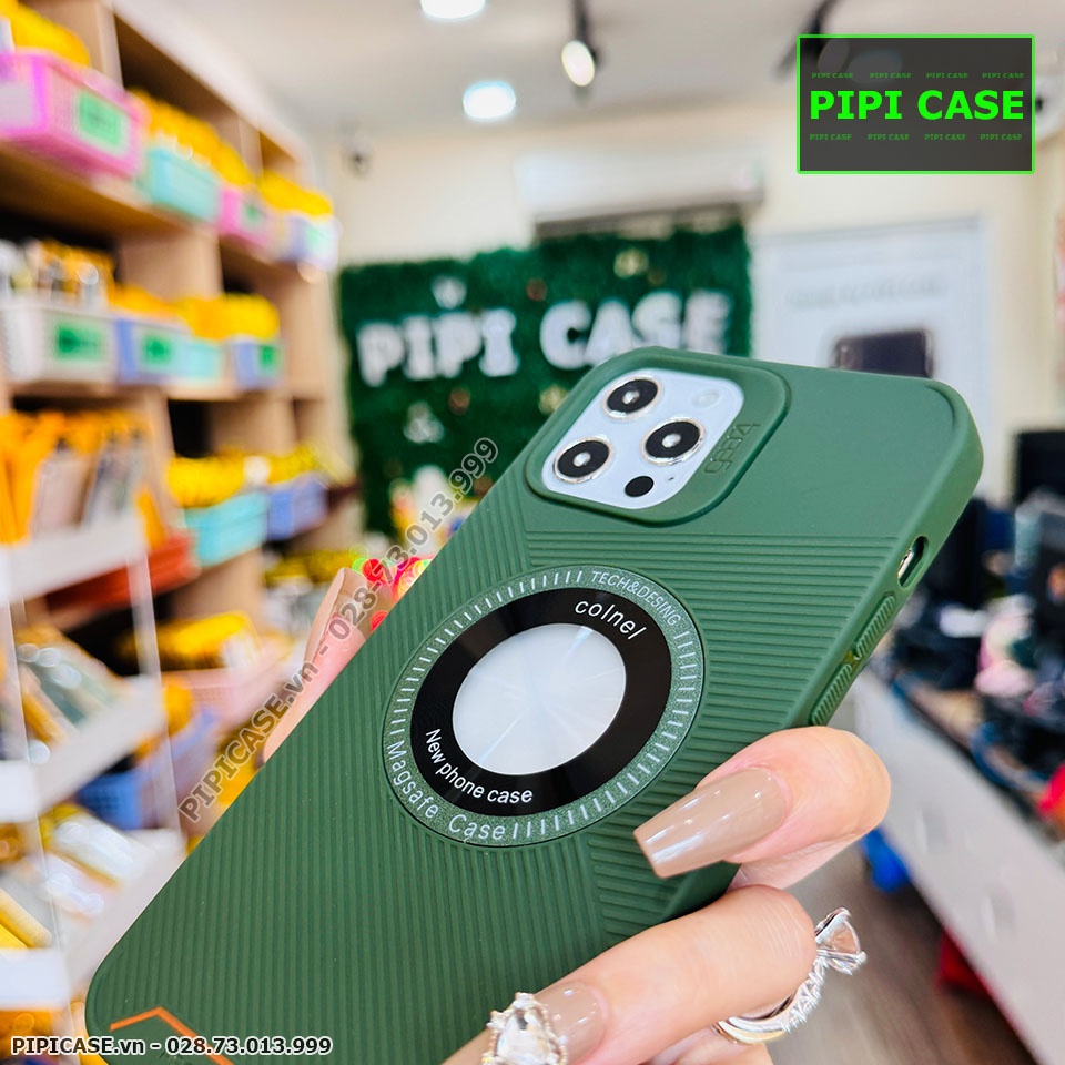 Ốp Lưng iPhone 12 Pro Max - Funny - Xanh Rêu