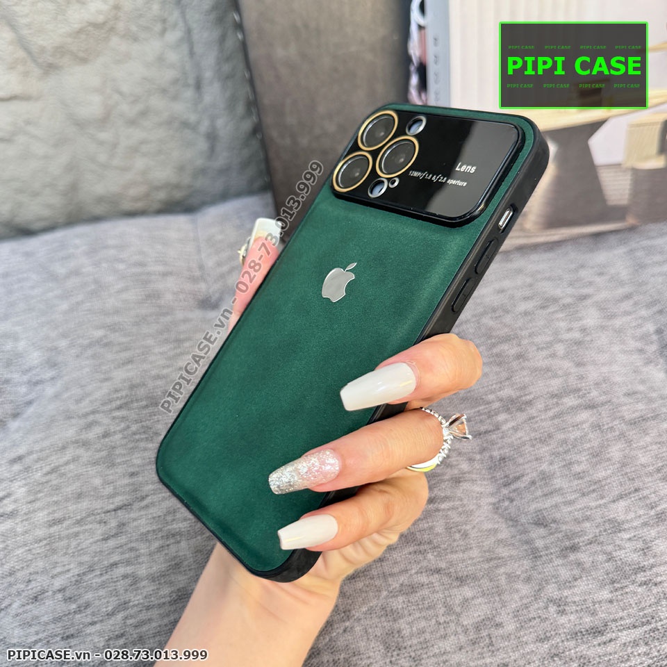 Ốp Lưng iPhone 12 Pro Max - Demin - Xanh Rêu