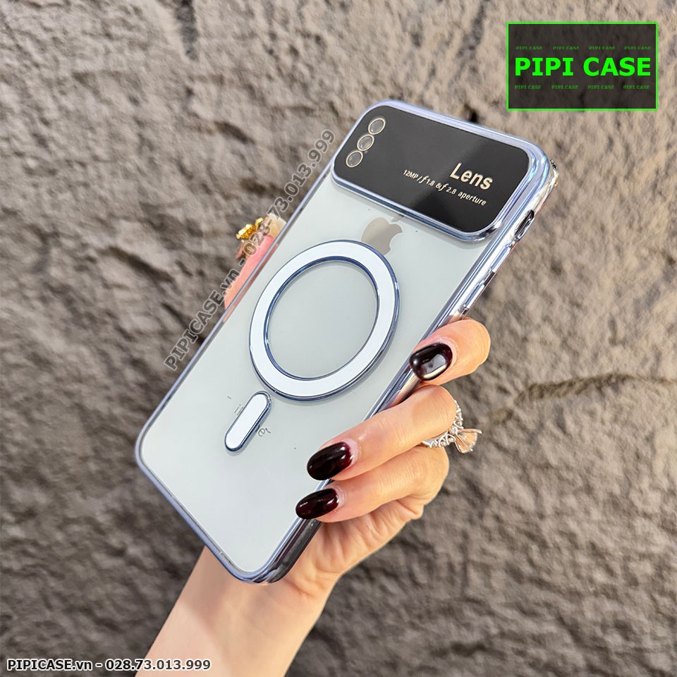 Ốp Lưng iPhone XS Max - Electronic - Xanh Nhạt