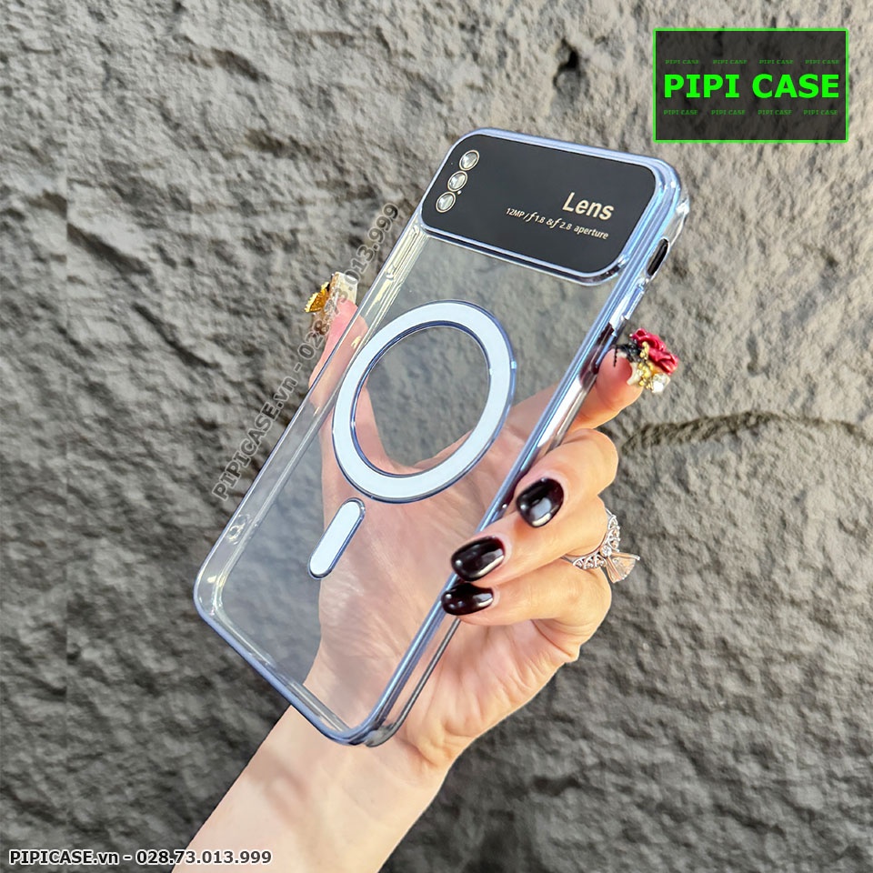 Ốp Lưng iPhone XS Max - Electronic - Xanh Nhạt