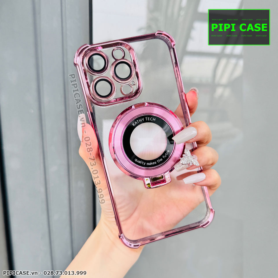 Ốp Lưng iPhone 15 Pro Max - Ven - Hồng