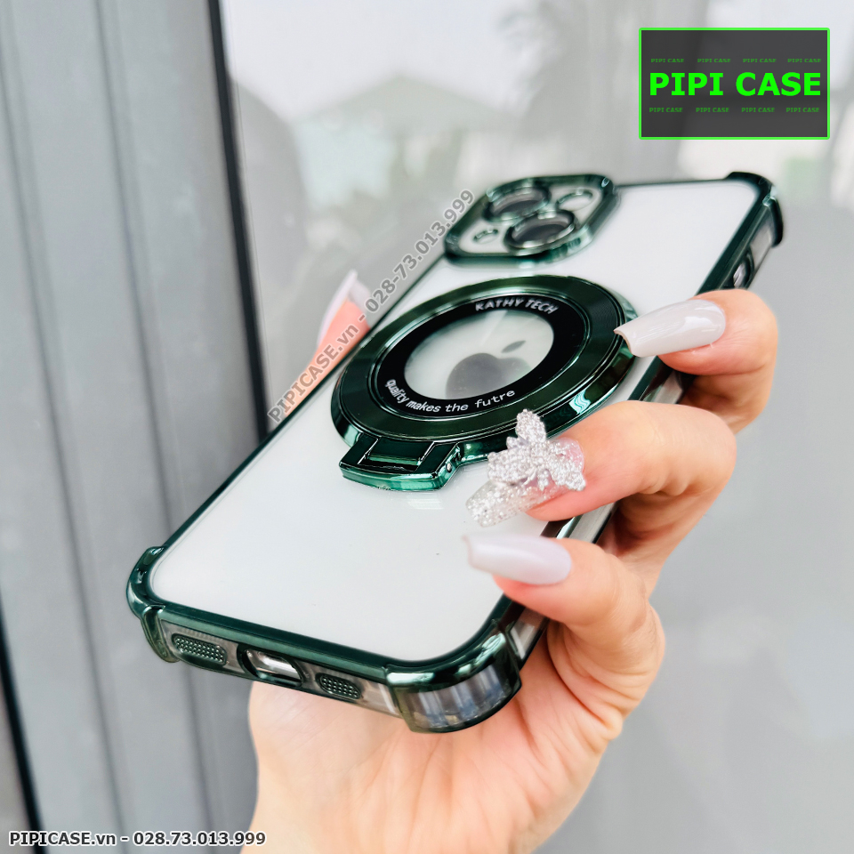 Ốp Lưng iPhone 15 - Ven - Xanh lá