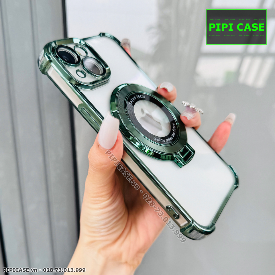 Ốp Lưng iPhone 15 - Ven - Xanh lá