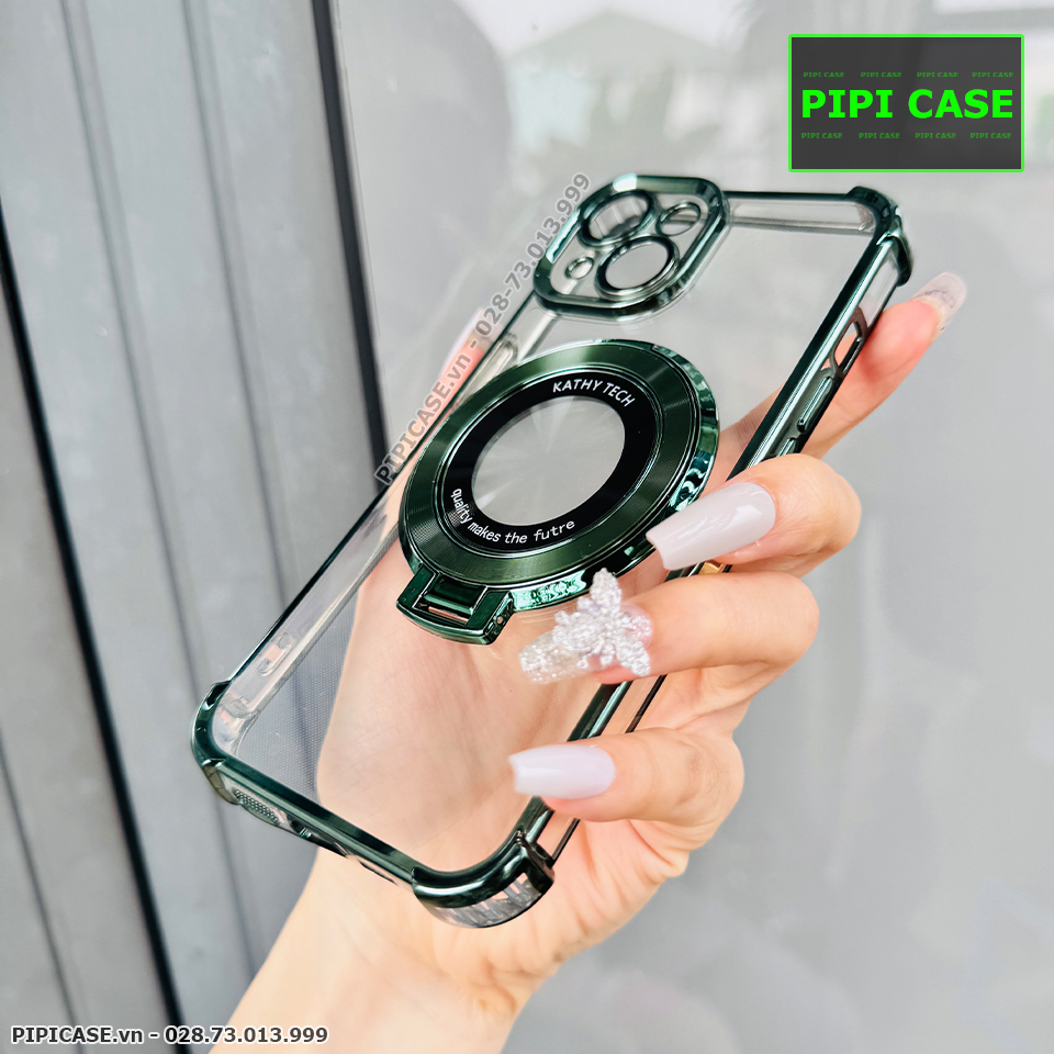 Ốp Lưng iPhone 15 - Ven - Xanh lá