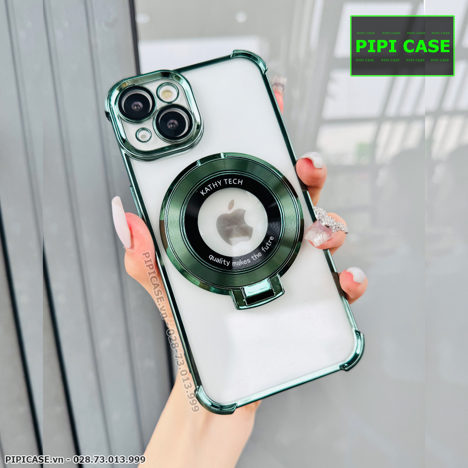 Ốp Lưng iPhone 15 - Ven - Xanh lá