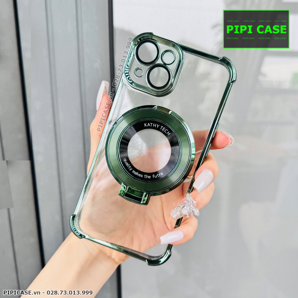 Ốp Lưng iPhone 15 - Ven - Xanh lá