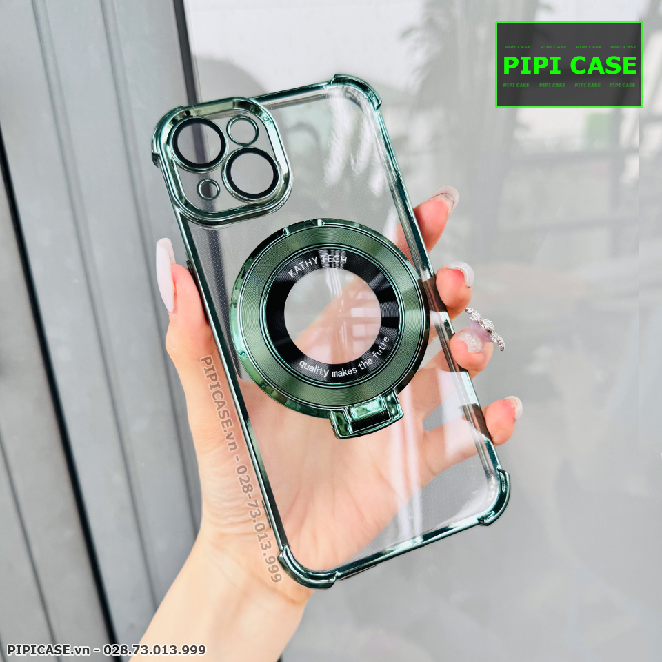 Ốp Lưng iPhone 15 - Ven - Xanh lá