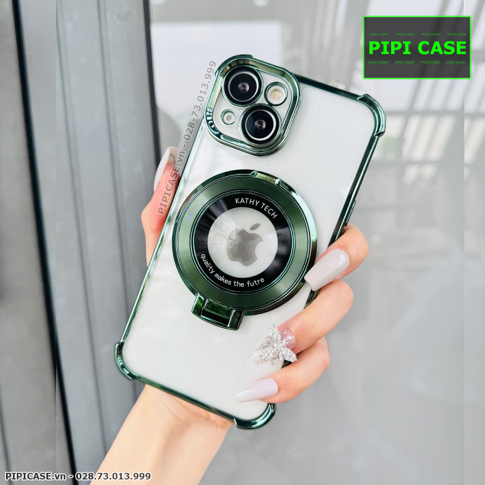 Ốp Lưng iPhone 15 - Ven - Xanh lá
