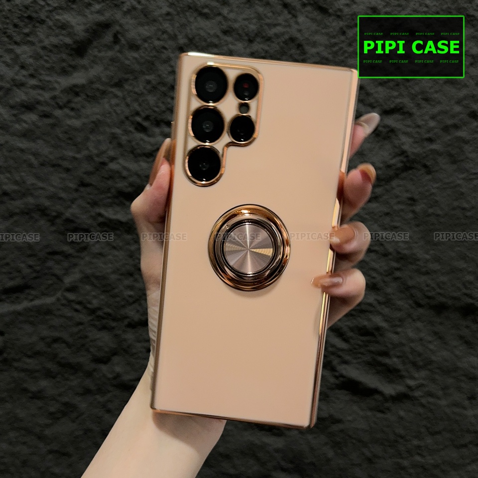 Ốp Lưng Samsung S22 Ultra 5G - Bumber - Vàng Hồng