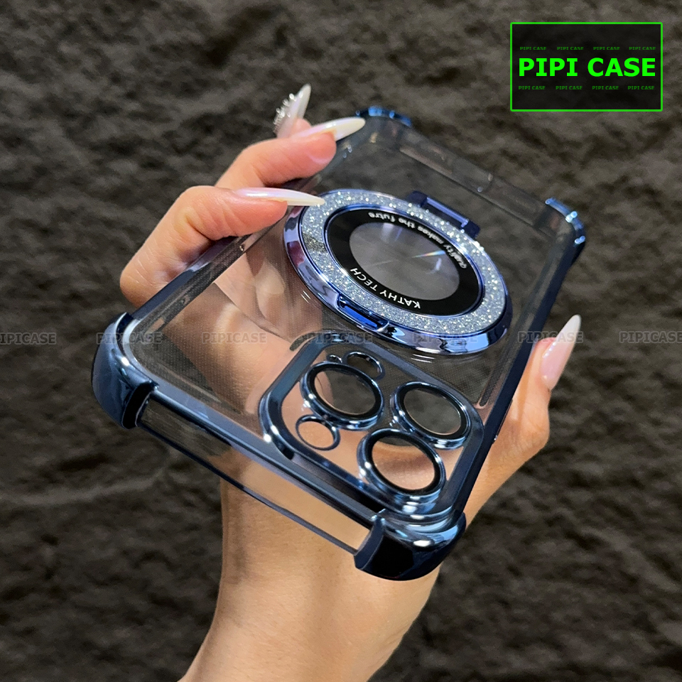 Ốp Lưng iPhone 12 Pro Max - Ven Diamond - Xanh Nhạt