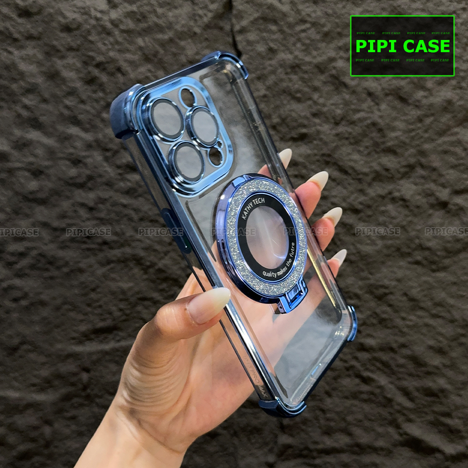 Ốp Lưng iPhone 12 Pro Max - Ven Diamond - Xanh Nhạt