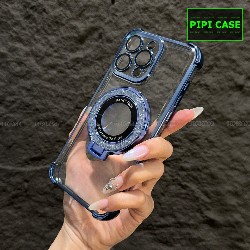 Ốp Lưng iPhone 12 Pro Max - Ven Diamond - Xanh Nhạt