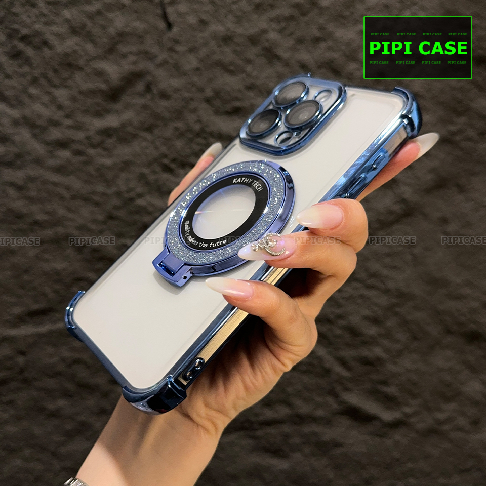 Ốp Lưng iPhone 12 Pro Max - Ven Diamond - Xanh Nhạt