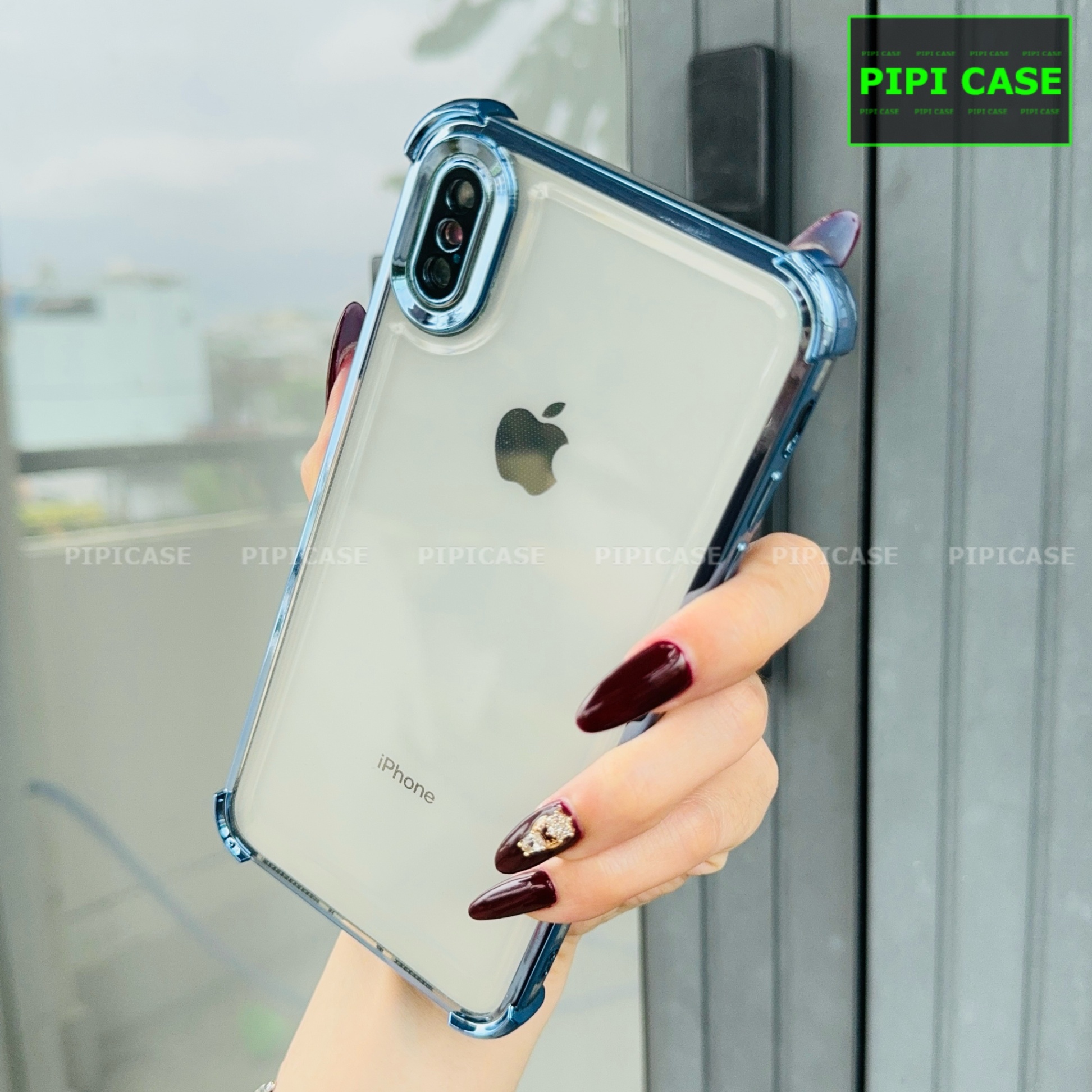 Ốp Lưng iPhone XS Max - Gu - Xanh Nhạt