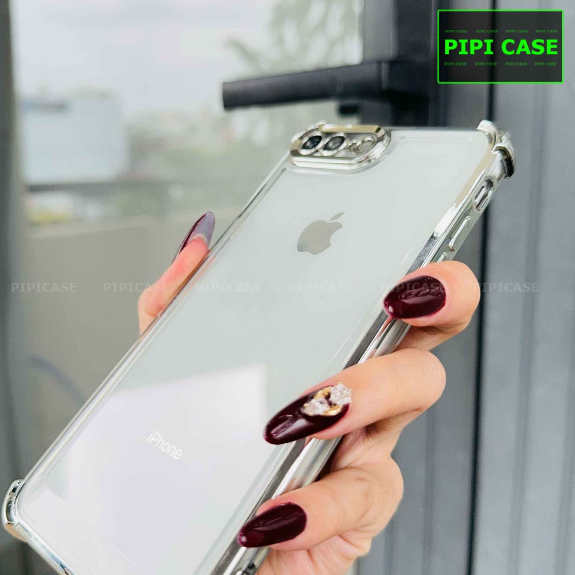Ốp Lưng iPhone 7 Plus / 8 Plus - Gu - Bạc