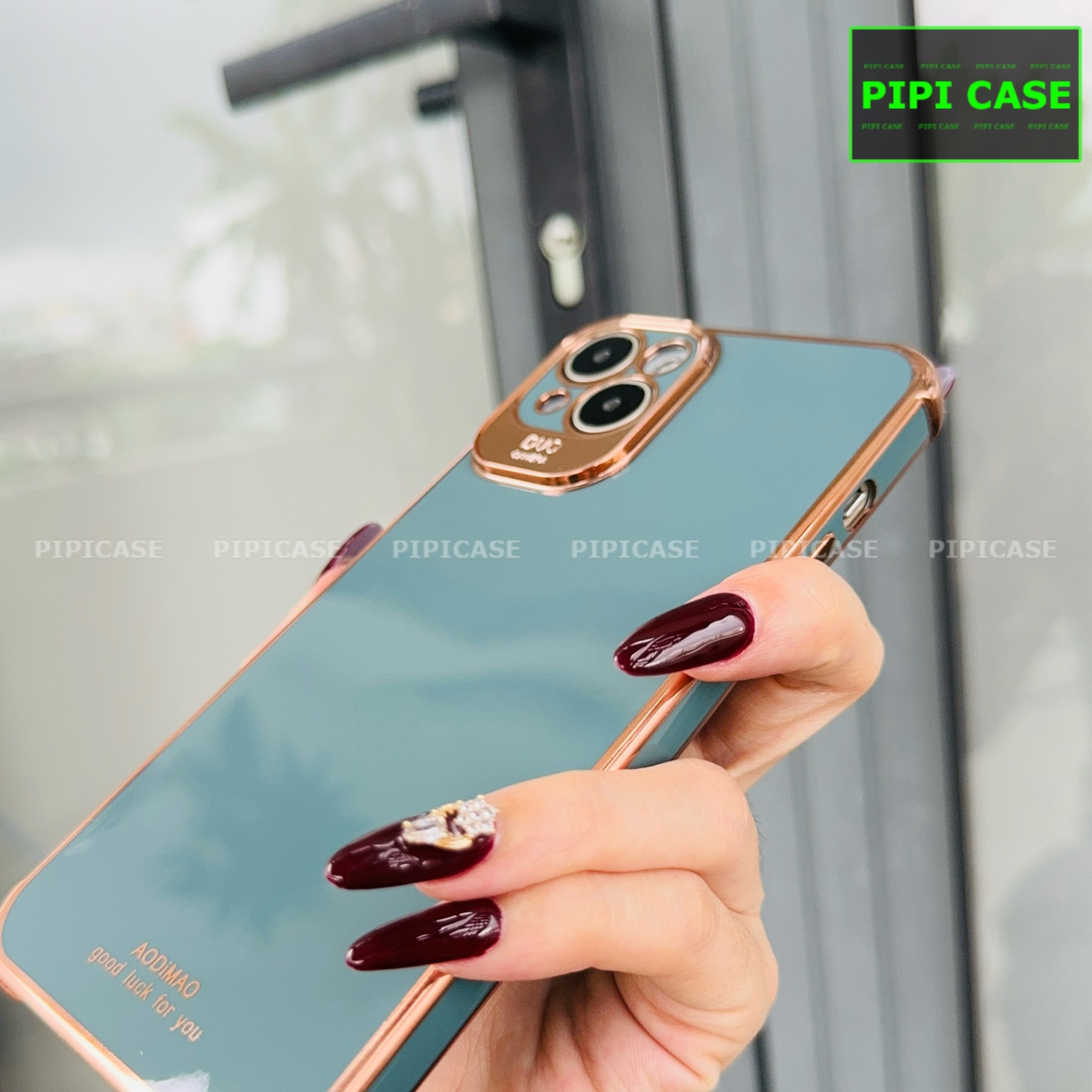 Ốp Lưng iPhone 14 - Luxury - Xám